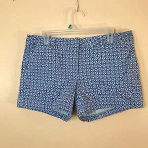 Land N Sea Damenshorts blau orange geometrisches Muster vorne flach 12 adrette - Bild 1 von 5