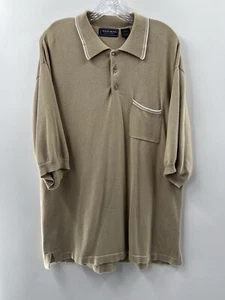 Suéter polo tejido manga corta Duckhead para hombre caqui blanco talla grande - Imagen 1 de 8