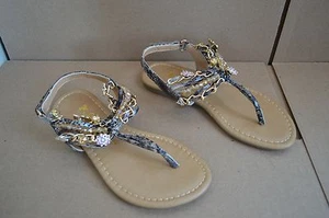 New Sarah Jayne Shore Girl's Youth Taupe Sandals - Picture 1 of 4