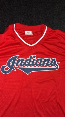Cleveland Indians Match Up XL Mr.Smile #12 Red And Blue Jersey Shirt - Image 1 of 4