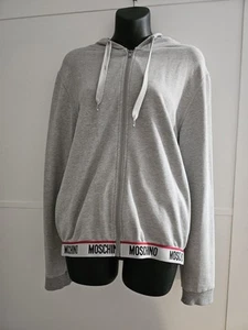 moschino Kapuzen Taped Pullover Jacke Damen Grau Reißverschluss - Bild 1 von 12