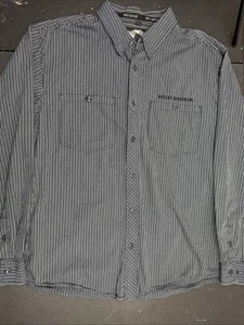 Harley-Davidson RN 103819 Men's Button Front Long Sleeve Black Shirt XL Tall - Picture 1 of 7