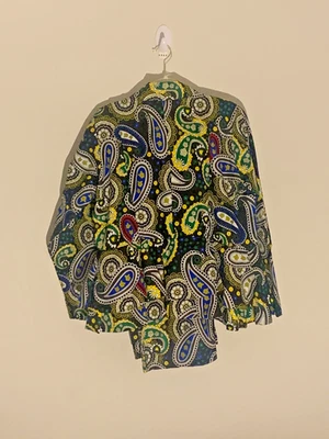 Conjunto de blazer y pantalones estilo Ankara para mujer - Traje vibrante de dos piezas de cachemira Foto 1 de 4