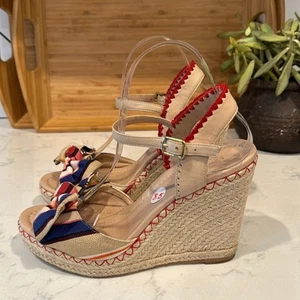 Kate Spade New York Jane Keilsandalen Hamptons Gartenparty adrette Größe 8,5 - Bild 1 von 12