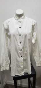 Cumberland Outfitters Mens White Western Cut Shirt. Nice Detail and Buttons Sz L - Picture 1 of 9