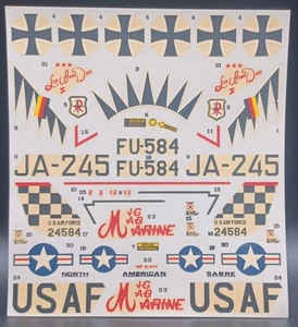 Heller | No. 277 | 1:72 North American F-86F Sabre Decals - Picture 1 of 1