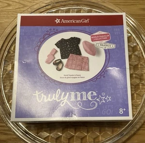 AG Truly Me World Travler FRANCE Complete Outfit in Box PINK BERET American Girl - Picture 1 of 8
