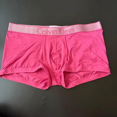 Calvin Klein Hombres Boxer Microfibra Algodón Tiro Bajo CK Rosa XL Baúl Ropa Interior Foto 1 de 2