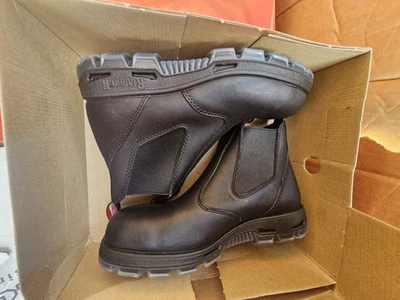 NEW 9 US MEN'S REDBACK BOBCAT USBBK TPU SAFETY STEEL TOE BOOTS BLACK OIL KIP  - Image 1 of 2