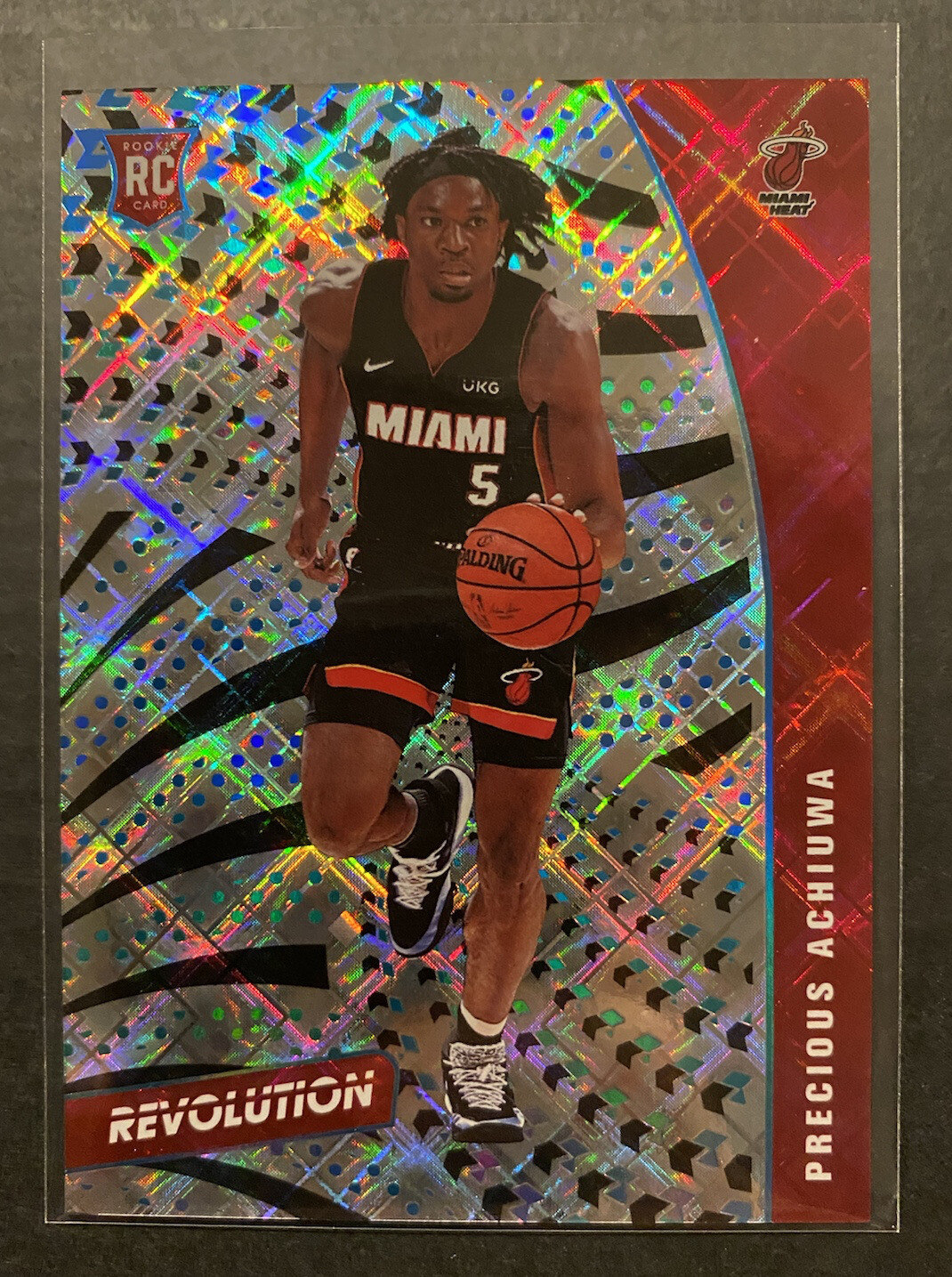 2020-21 Revolution Precious Achiuwa Cosmic Parallel Rookie RC #61/100