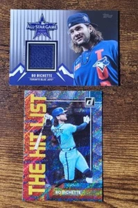 2021 Topps Update All-Star Material Relic & 2022 Dunruss Rapture Bo Bichette. - Picture 1 of 3