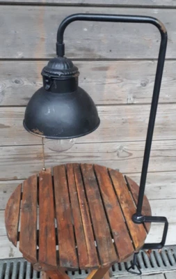 49cm retro schwarze Tisch Klemm Leuchte lampe Industie Style LED licht schwarz - Bild 1 von 4