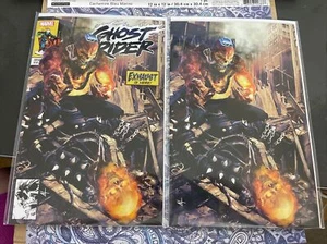 GHOST RIDER #7 MARCO TURINI VIRGIN + TRADE VARIANT COVER 2022 1st app exhaust - Picture 1 of 3