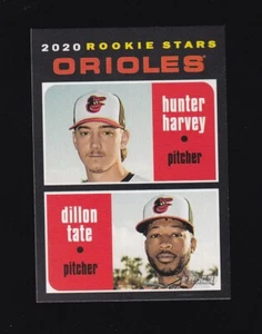2020 Topps Heritage Hunter Harvey Dillon Tate Rookie #362 Baltimore Orioles - Picture 1 of 2