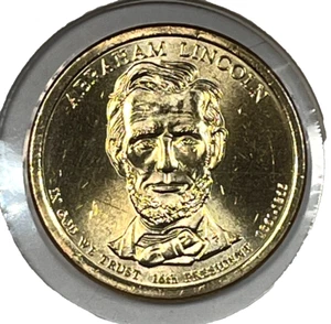 2010 D ABRAHAM LINCOLN $1 COIN UNC BRITE FREE SHIPPING - Picture 1 of 2