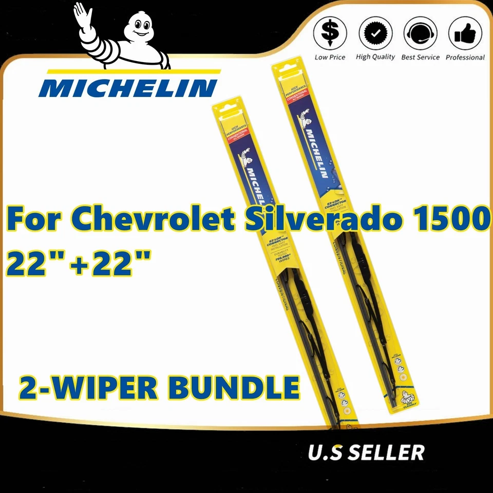 Wiper Blades 2-Pack Front Standard fit 2019+ Chevrolet Silverado 1500 - 30221x2 - Image 1 of 4