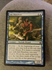 Ink Dissolver Magic The Gathering Blue Merfolk Wizard Morningtide Creature Card