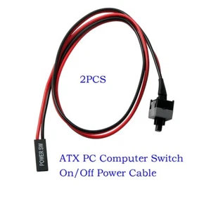 2 ATX PC Computer Motherboard Power Cable Switch On/Off/Reset Button Replacement - Picture 1 of 6