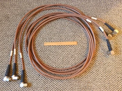 Times Microwave High Power RF Cable, SFT-600-BCCAL, LC Elbow Conns,  17 ft Long - Image 1 of 4