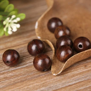 20 X 7-8mm Brown Wooden Round Ball Spacer Beads For Wood Craft Jewellery Making - Picture 1 of 7