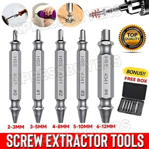 Damaged Stripped Screw Extractor Set Easy Out Broken Drill Bit Remover Kit Speed - Picture 1 of 12