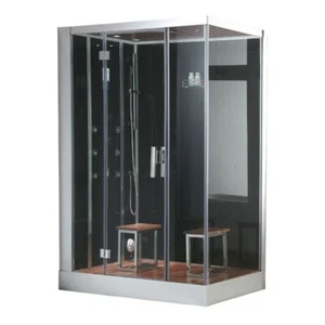 Dampfdusche Duschkabine 150x90 cm in schwarz links Dampfkabine - Bild 1 von 11