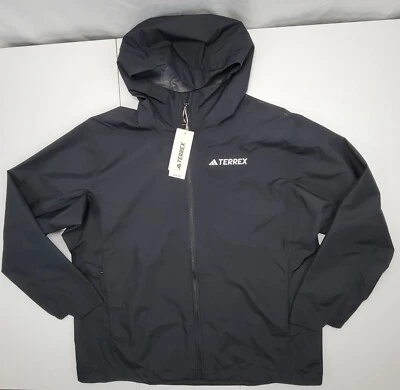 adidas Terrex MT 2.5L Rain.Rdy Women's Jacket Hiking Black Size 1X IP1512 New - Image 1 of 4