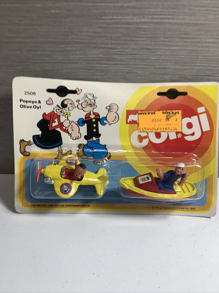 Avión bote vintage 1980 Corgi Juniors 2508 Popeye y aceite de oliva *RARO* SIN CAJA Foto 1 de 4