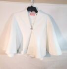 A N Lace Women's One Size White Embroidered Cape