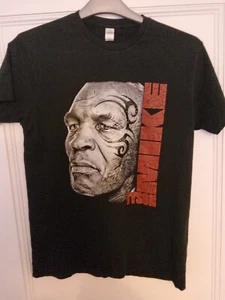 Uneek Mike Tyson Black T-shirt Boxing Legend Iron Mike Size Small VGC - Picture 1 of 4