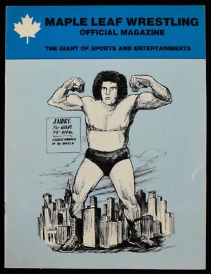 Rare 1977 Andre The Giant Maple Leaf Wrestling Program Near Mint READ - Image 1 of 2