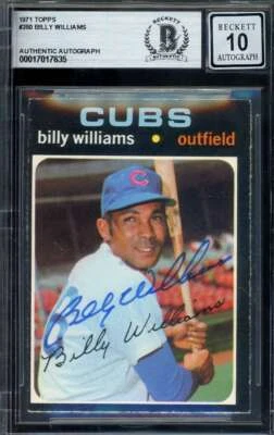 Billy Williams Gem Mint 10 Beckett BAS Signed 1971 O PEE CHEE Topps Autograph - Image 1 of 2