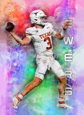 Quinn Ewers #1 Sketch Card Limited 9/25 John Rudolph Signed Texas Longhorns