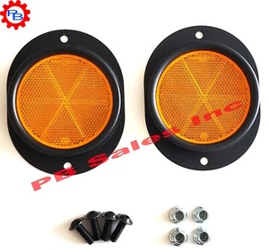 Amber Reflector with Black Base Set of 2 MS35387-2 9905-00-205-2795  M998,HMMWV - Picture 1 of 3