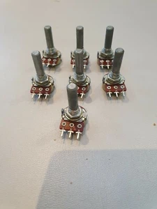 Potentiometer Alpha pots 1 x 7pcs. solder pins type 17mm spindle smooth new.. - Picture 1 of 5