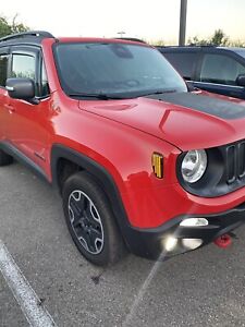 L + R Smoked Amber LED Side Marker Lights Fender Lamps For 2015-up Jeep Renegade