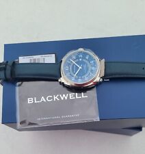 BLACKWELL Hamptons Blue Dial 42mm AUTOMATIC Leather 10ATM Swiss Sandblast NIB NR