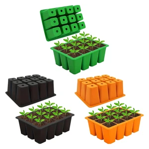 1Pcs 12-point Silicone Seedling Pot Anti-drop Durable Seed Starting Trays Pots - Picture 1 of 8