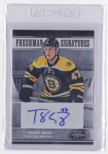 2012-13 PANINI CERTIFIED FRESHMAN SIGNATURES /999 TOREY KRUG #153 BOSTON BRUINS