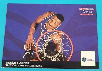 1993-94 Hoops Scoops #HS6 Derek Harper Dallas Mavericks BASKETBALL Card I7 - Image 1 of 2