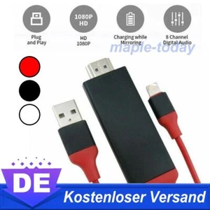 1080P 8Pin Blitz zu HDMI Kabel HD TV AV Adapter Kabel für iPhone IPad ITouch 2M. - Bild 1 von 10