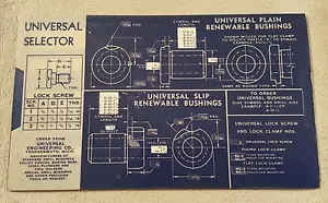 Vintage Universal Plain Renewable Bushings Selector Slide Rule - Picture 1 of 3
