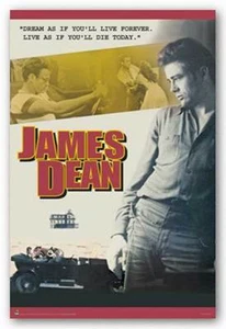 ACTOR POSTER James Dean Dream as if you'll live forever - Picture 1 of 1