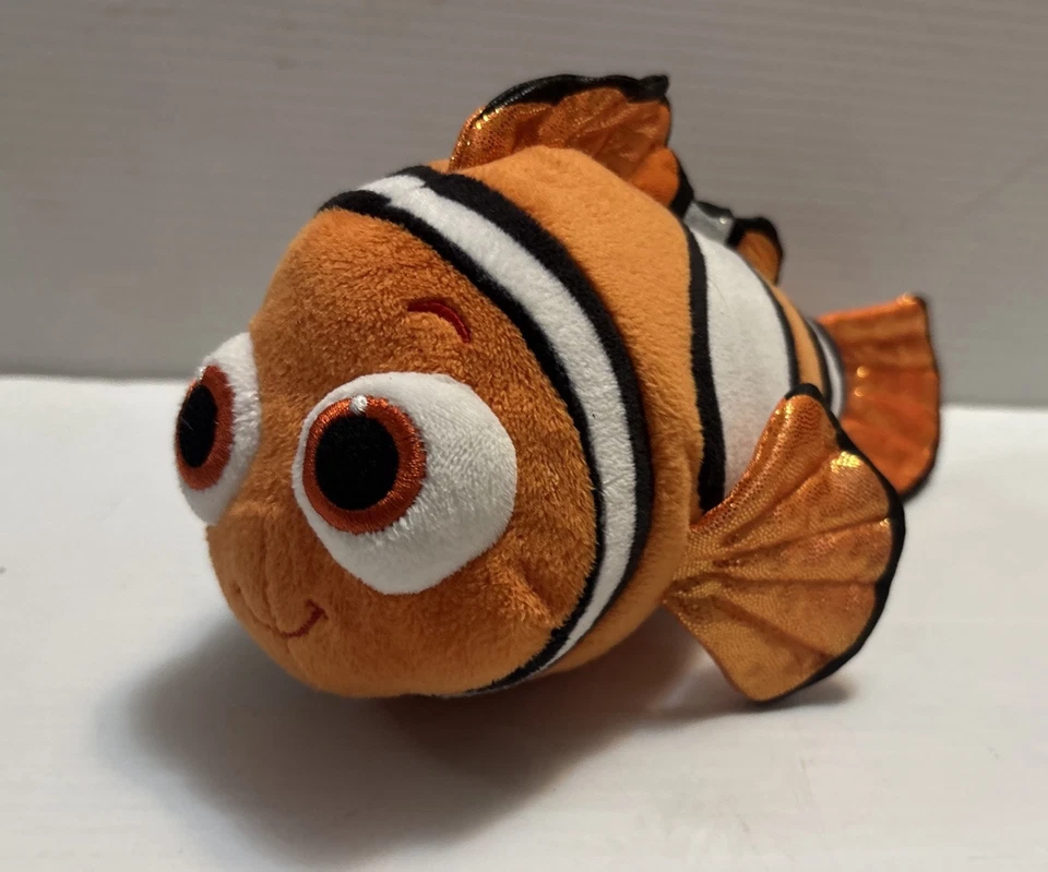 Ty Beanie Babies Disney SPARKLE NEMO 6" Beanbag Plush Stuffed Toy Fast Shipping - Image 1 of 4