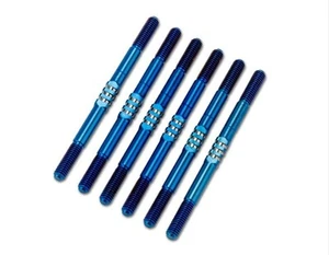 J Concepts XRAY XB2 2024 3.5 x 55mm Fin Titanium Turnbuckle Set, 6pc, Burnt Blue - Picture 1 of 2