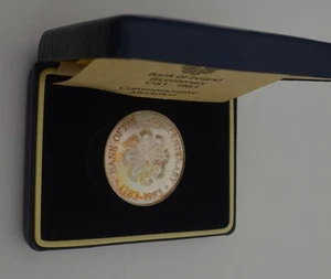 Bank of Ireland Bicentenary 1783-1983 Silver Commemorative Medallion 38mm - Picture 1 of 4