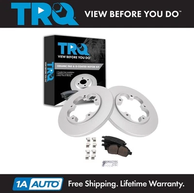 Kit de pastillas de freno trasero y rotor TRQ para Ford Transit-250 Transit-350 2015-2019 Foto 1 de 4