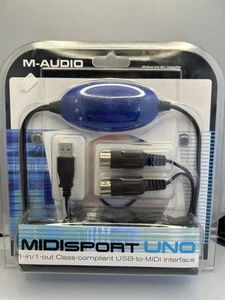 M-Audio Midisport Uno ultra-portable 1-in/1-out USB MIDI interface adapter cable - Picture 1 of 10