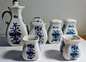 6 Stück Set mit blauen Zwiebelmuster - Bild 1 von 9