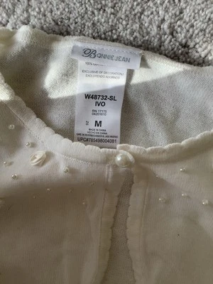 Suéter Recortado Bonnie Jean Marfil Usado en Excelente Condición Niñas Talla M Foto 1 de 2